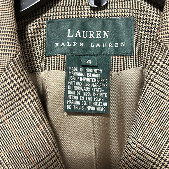 Lauren Ralph Lauren green label double breasted blazer jacket fully lined size 4 - Picture 4 of 4
